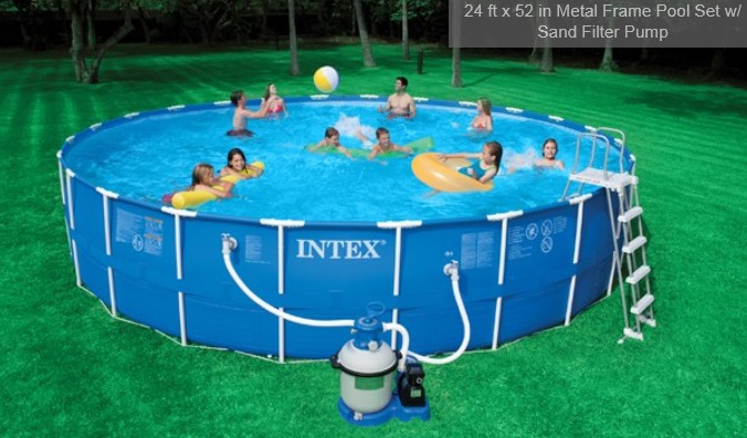 24 ft x 52 in Metal Frame Pool Set